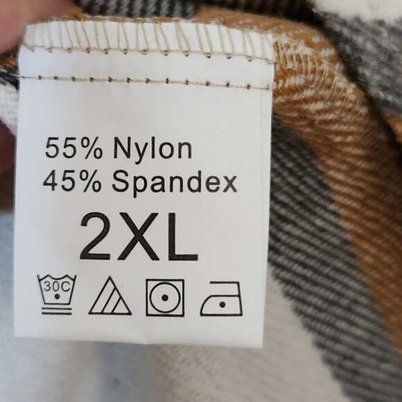 Automet Womens 2XL Plaid Shacket Flannel - Picture 7 of 8